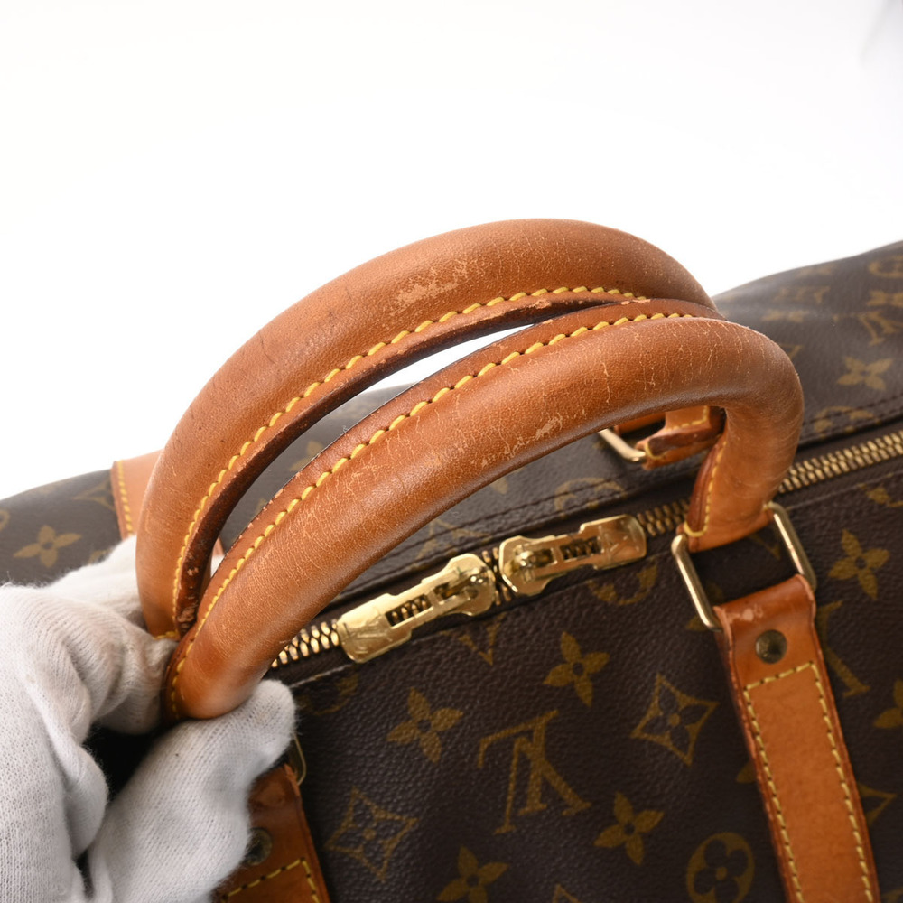 Louis Vuitton Bag Monogram Brown Canvas Keepall Boston - Picture 4 of 11
